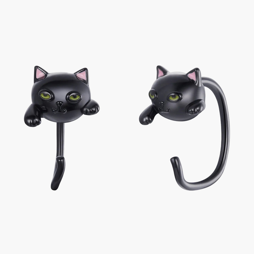 "Sylvory 925 Sterling Silver Purrfection Cat Studs"