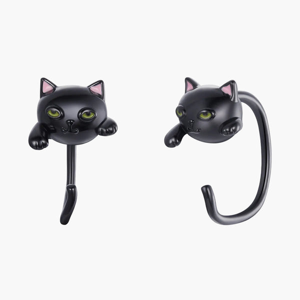 Silver Purrfection Cat Studs in 925 Sterling Silver by Sylvory