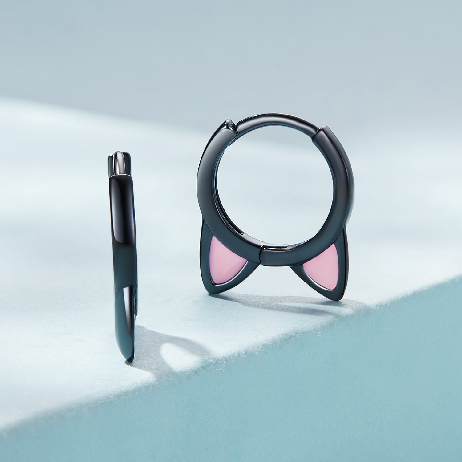 "Sylvory 925 Sterling Silver Purrfectly Chic Hoops"