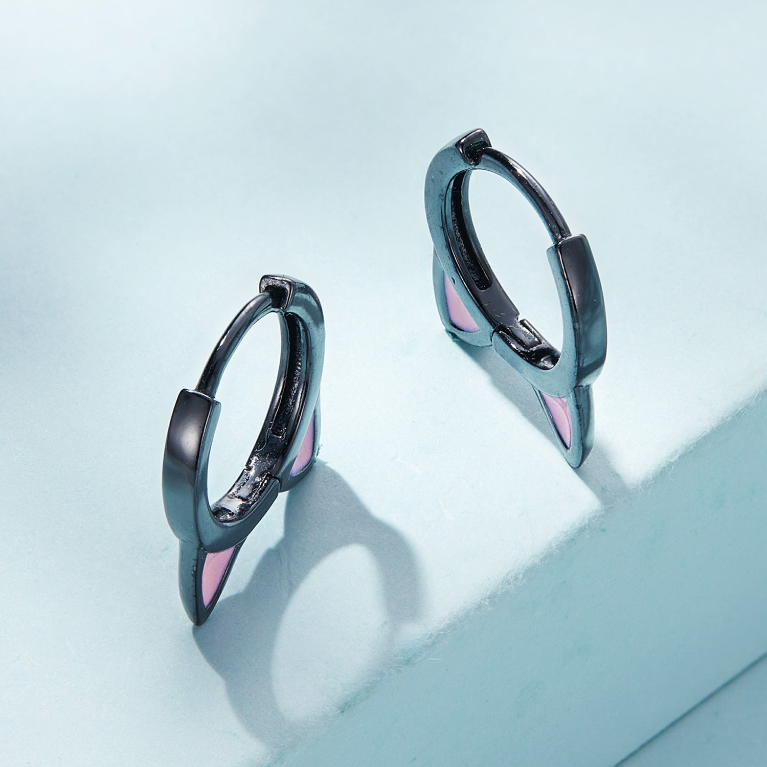 "Sylvory 925 Sterling Silver Purrfectly Chic Hoops"