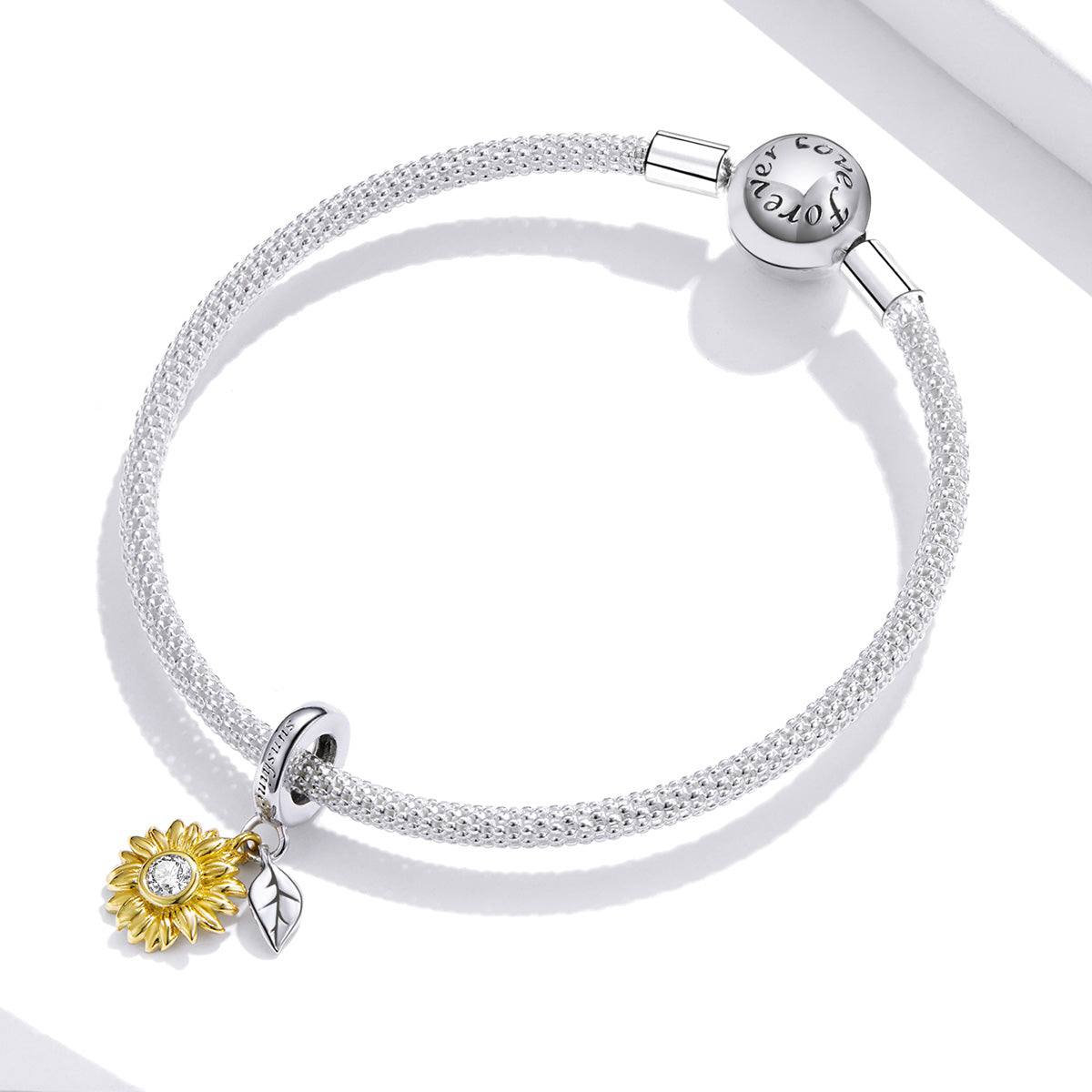 Silver Radiant Sunflower Charm Secondary image
