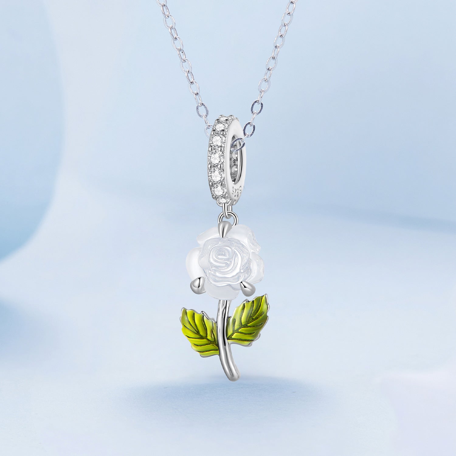 "Sylvory 925 Sterling Silver Rose UV Magic Charm"