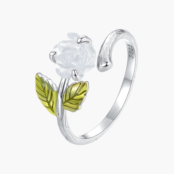 Silver Rose UV Magic Ring in 925 Sterling Silver by Sylvory