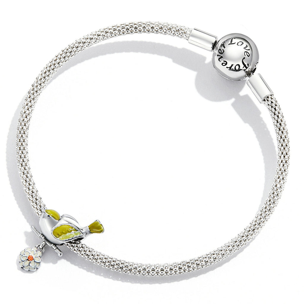 "Sylvory 925 Sterling Silver Serene Songbird Charm"