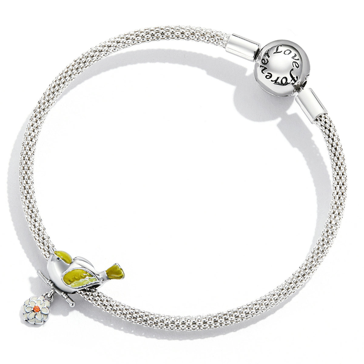 "Sylvory 925 Sterling Silver Serene Songbird Charm"