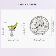 "Sylvory 925 Sterling Silver Serene Songbird Charm"