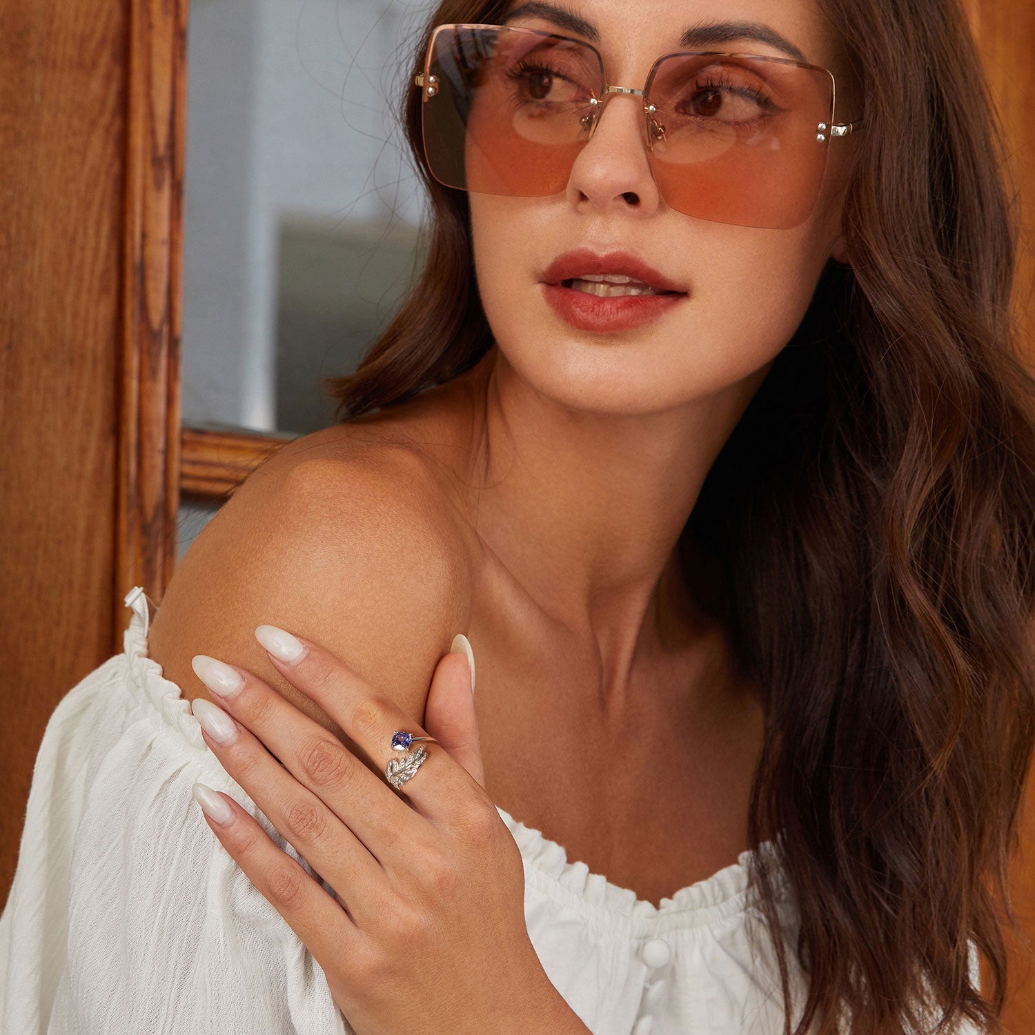 "Sylvory 925 Sterling Silver Serenity Feather Ring"