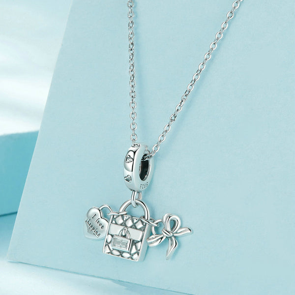 "Sylvory 925 Sterling Silver Shopping Love Charm"
