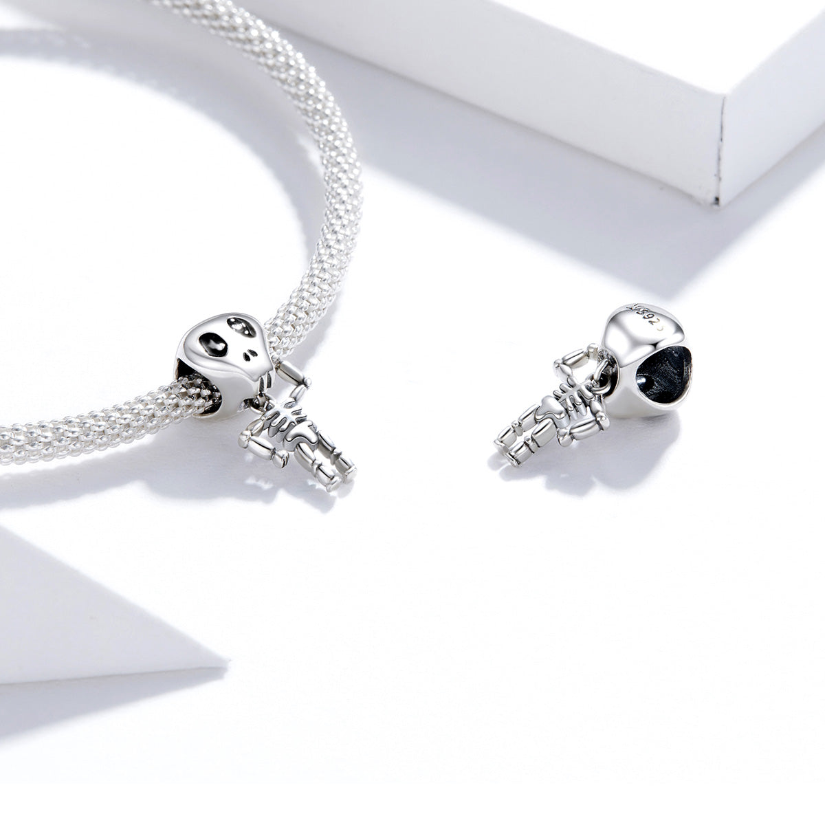 "Sylvory 925 Sterling Silver Skeleswing Charm"