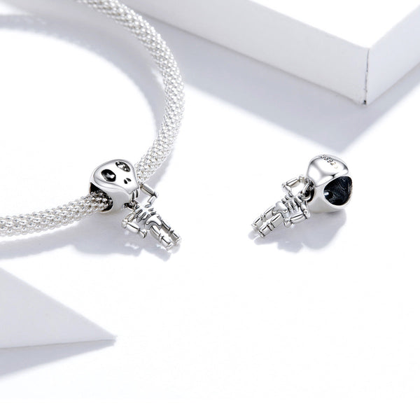 "Sylvory 925 Sterling Silver Skeleswing Charm"