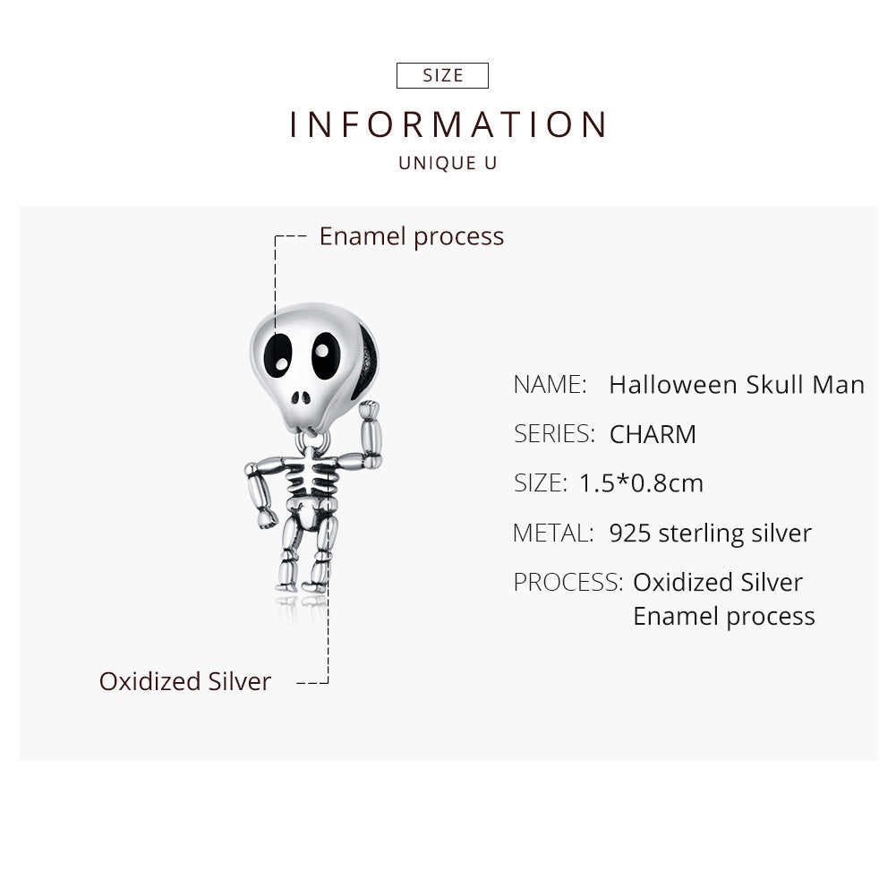 "Sylvory 925 Sterling Silver Skeleswing Charm"