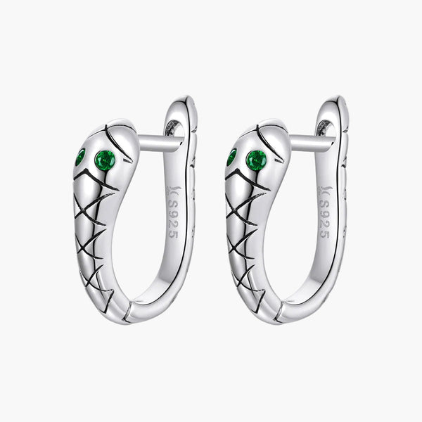 Silver Slithering Elegance Hoop in 925 Sterling Silver by Sylvory