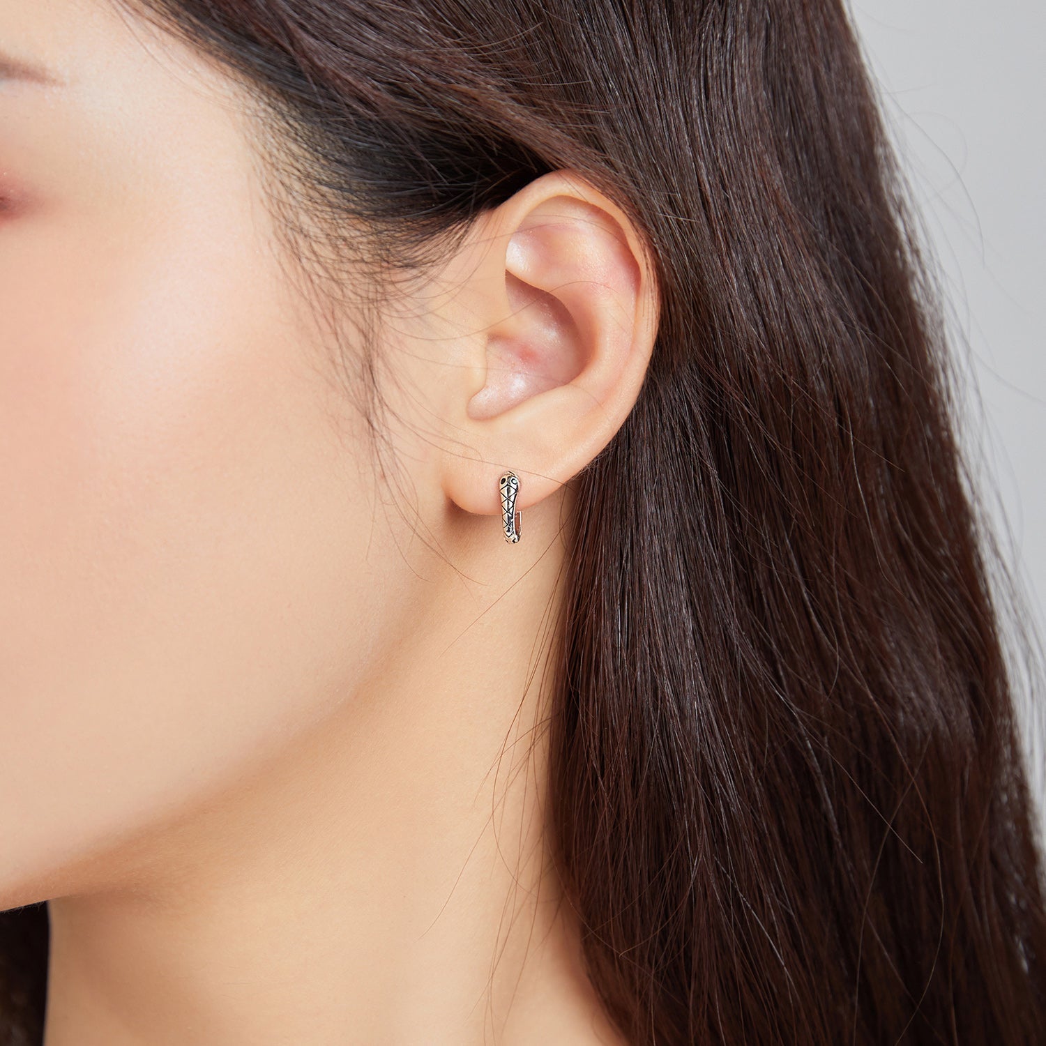Silver Slithering Elegance Hoop Secondary image