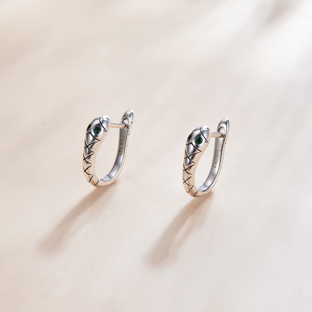 "Sylvory 925 Sterling Silver Slithering Elegance Hoop"