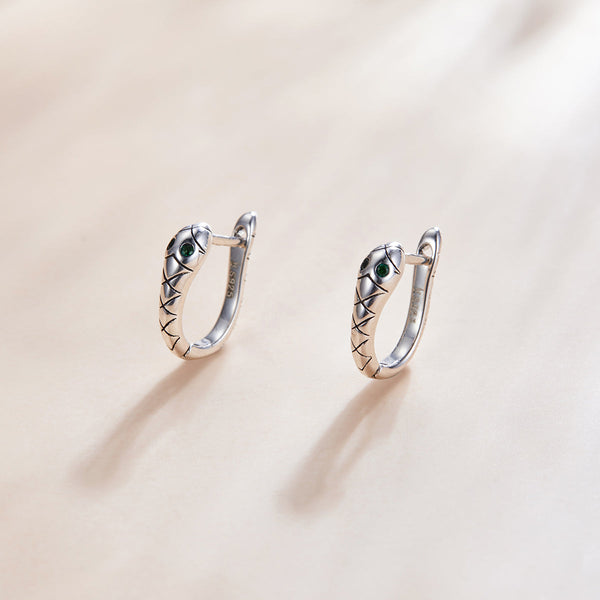"Sylvory 925 Sterling Silver Slithering Elegance Hoop"