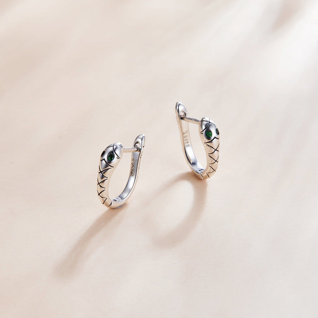 "Sylvory 925 Sterling Silver Slithering Elegance Hoop"