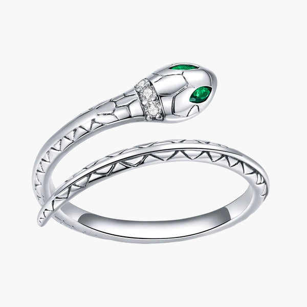 Silver Slithering Elegance Ring in 925 Sterling Silver by Sylvory