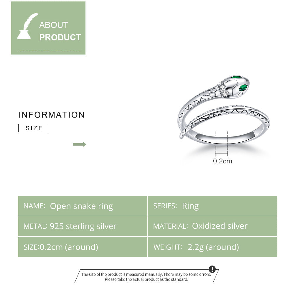 "Sylvory 925 Sterling Silver Slithering Elegance Ring"
