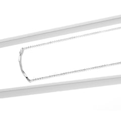 "Sylvory 925 Sterling Silver Smiling Curve Necklace"