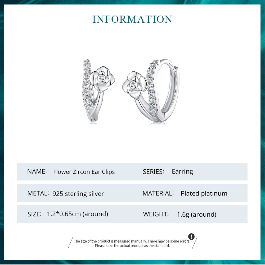 "Sylvory 925 Sterling Silver Sprouting Petals Hoops"