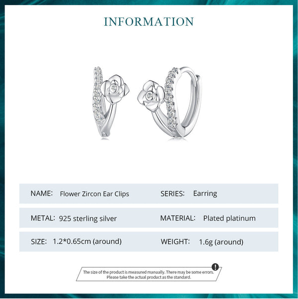 "Sylvory 925 Sterling Silver Sprouting Petals Hoops"