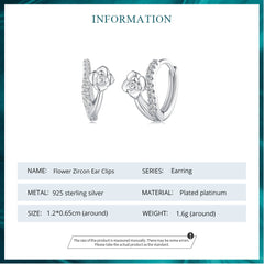 "Sylvory 925 Sterling Silver Sprouting Petals Hoops"