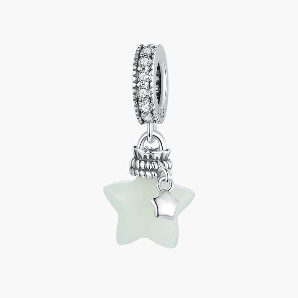 Silver Starlight Glow Charm in 925 Sterling Silver by Sylvory