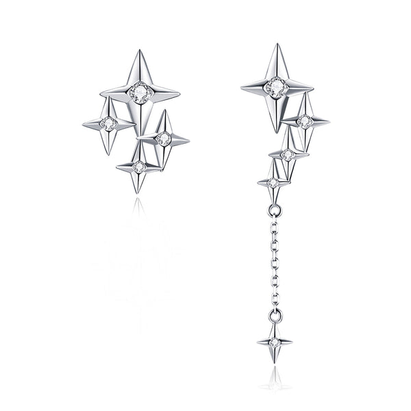 "Sylvory 925 Sterling Silver Starstruck Shimmer Asymmetric Earring"