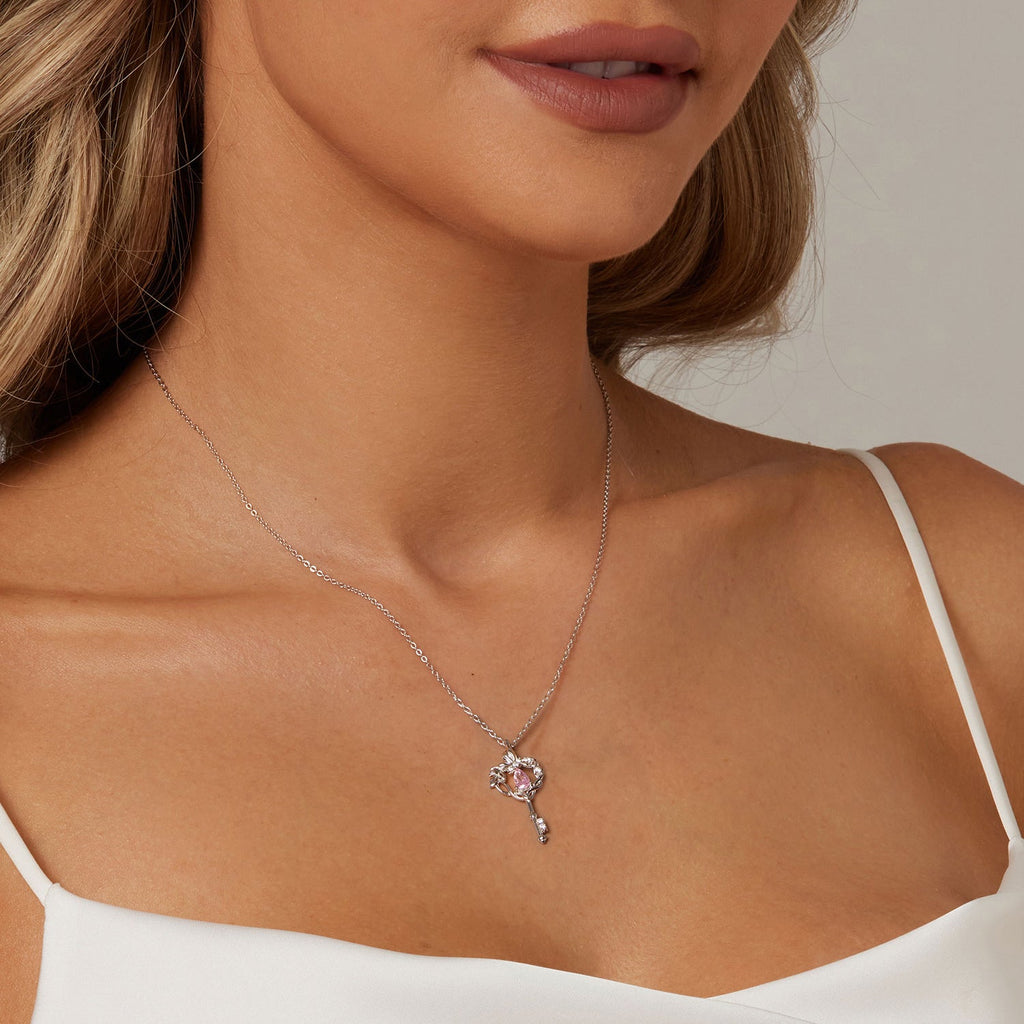 "Sylvory 925 Sterling Silver Stellar Key Necklace"