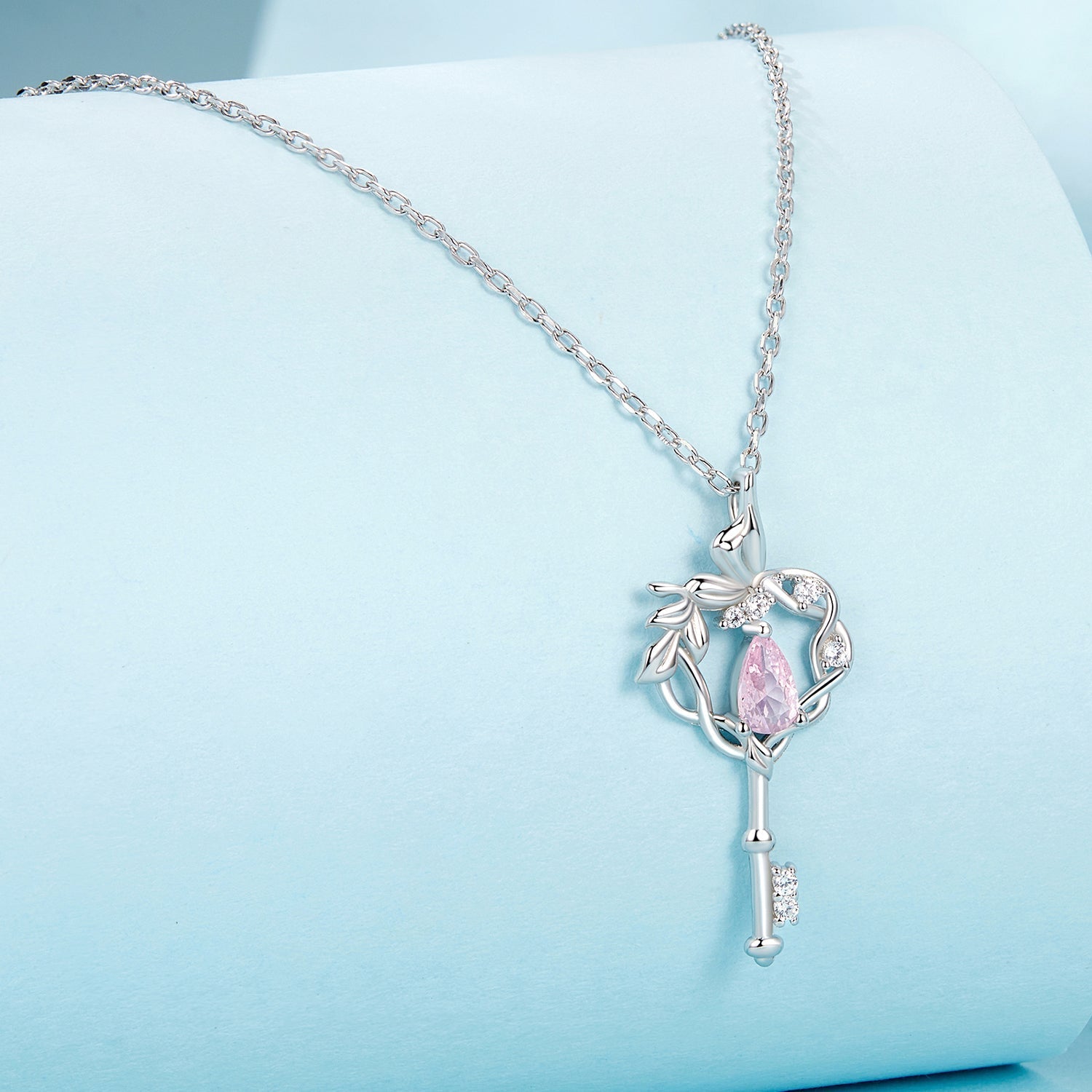 "Sylvory 925 Sterling Silver Stellar Key Necklace"