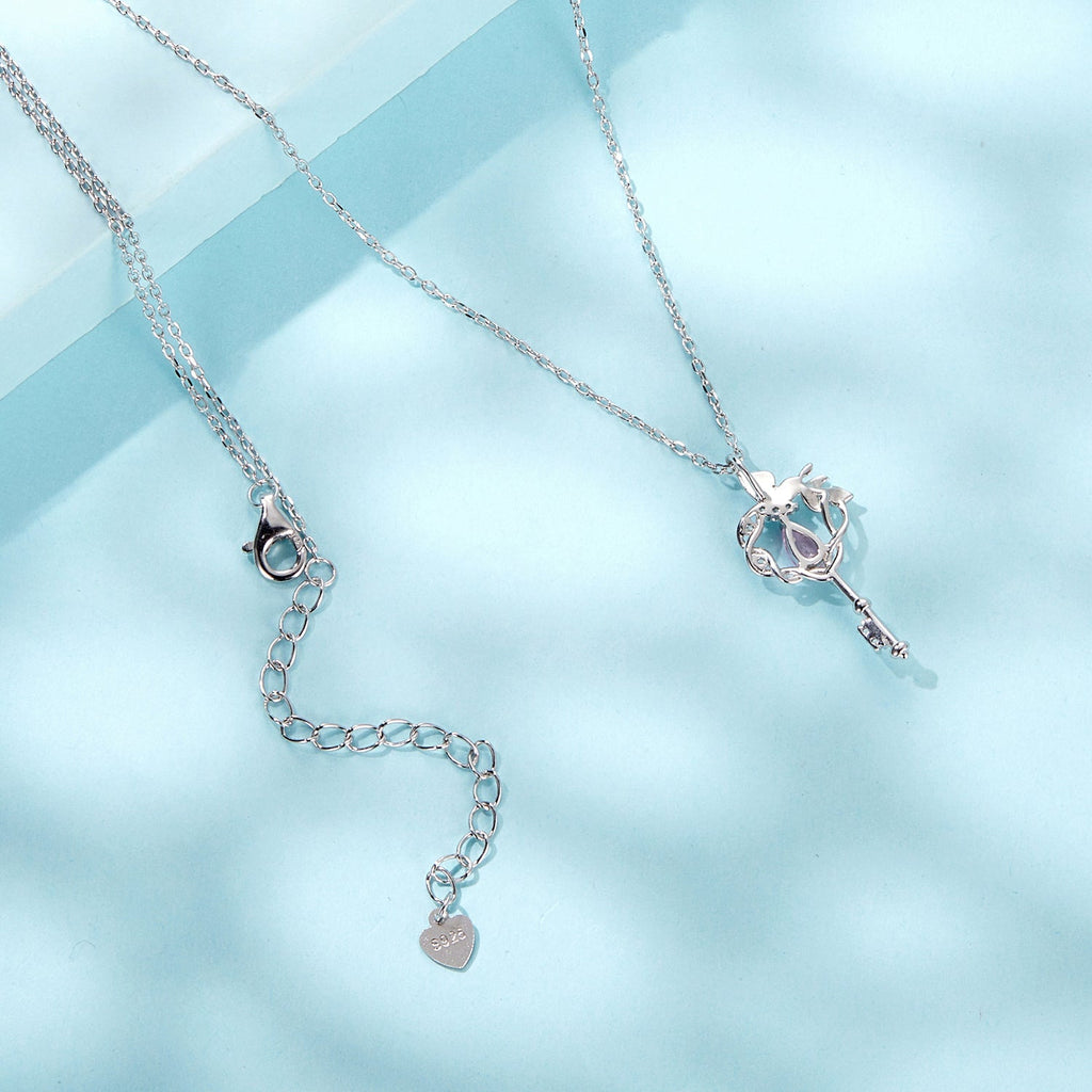 "Sylvory 925 Sterling Silver Stellar Key Necklace"