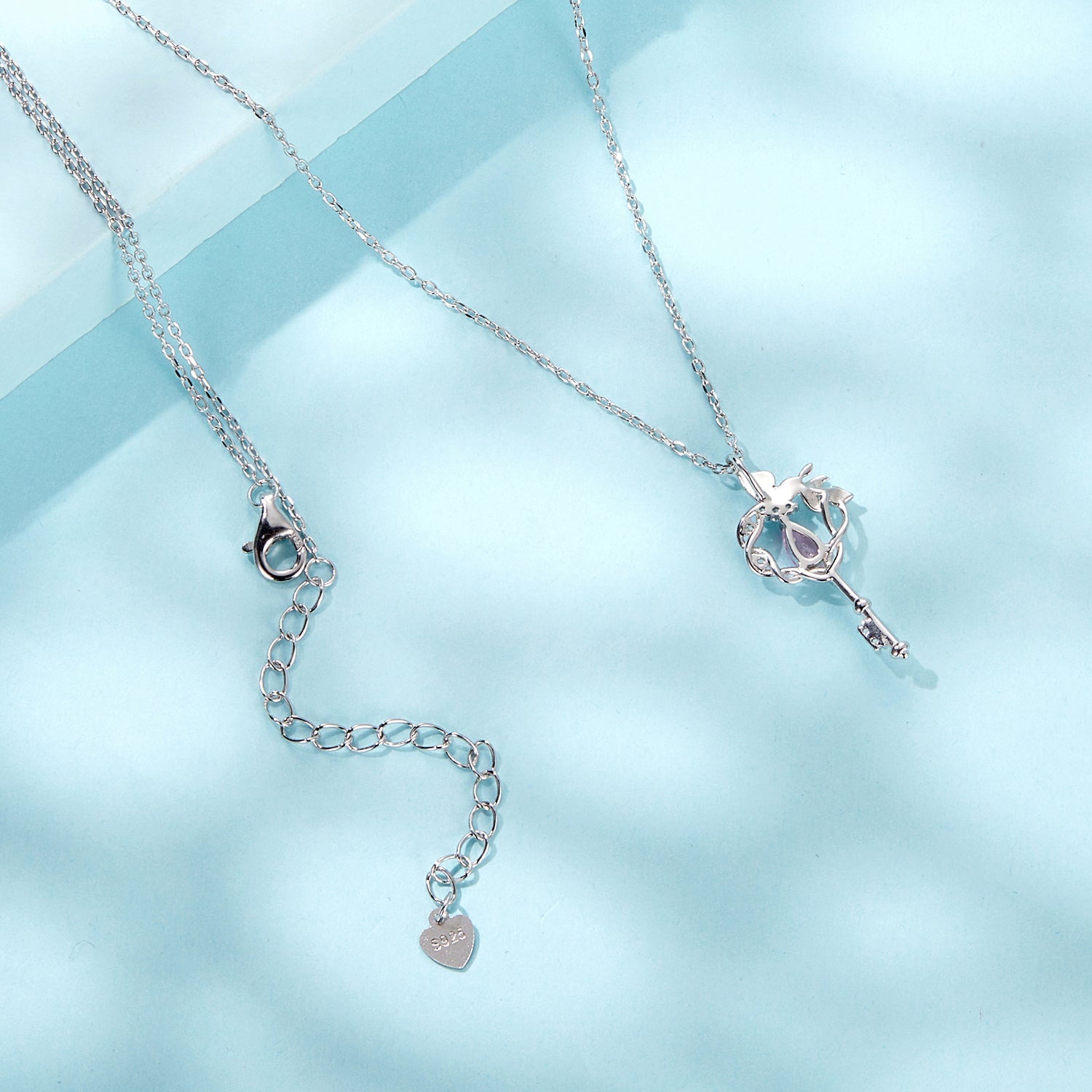 "Sylvory 925 Sterling Silver Stellar Key Necklace"