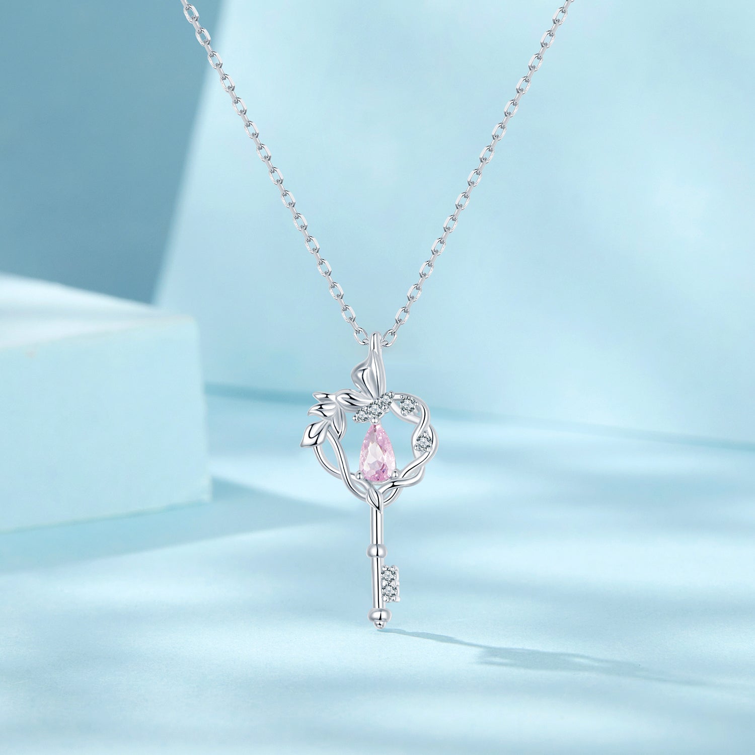 "Sylvory 925 Sterling Silver Stellar Key Necklace"