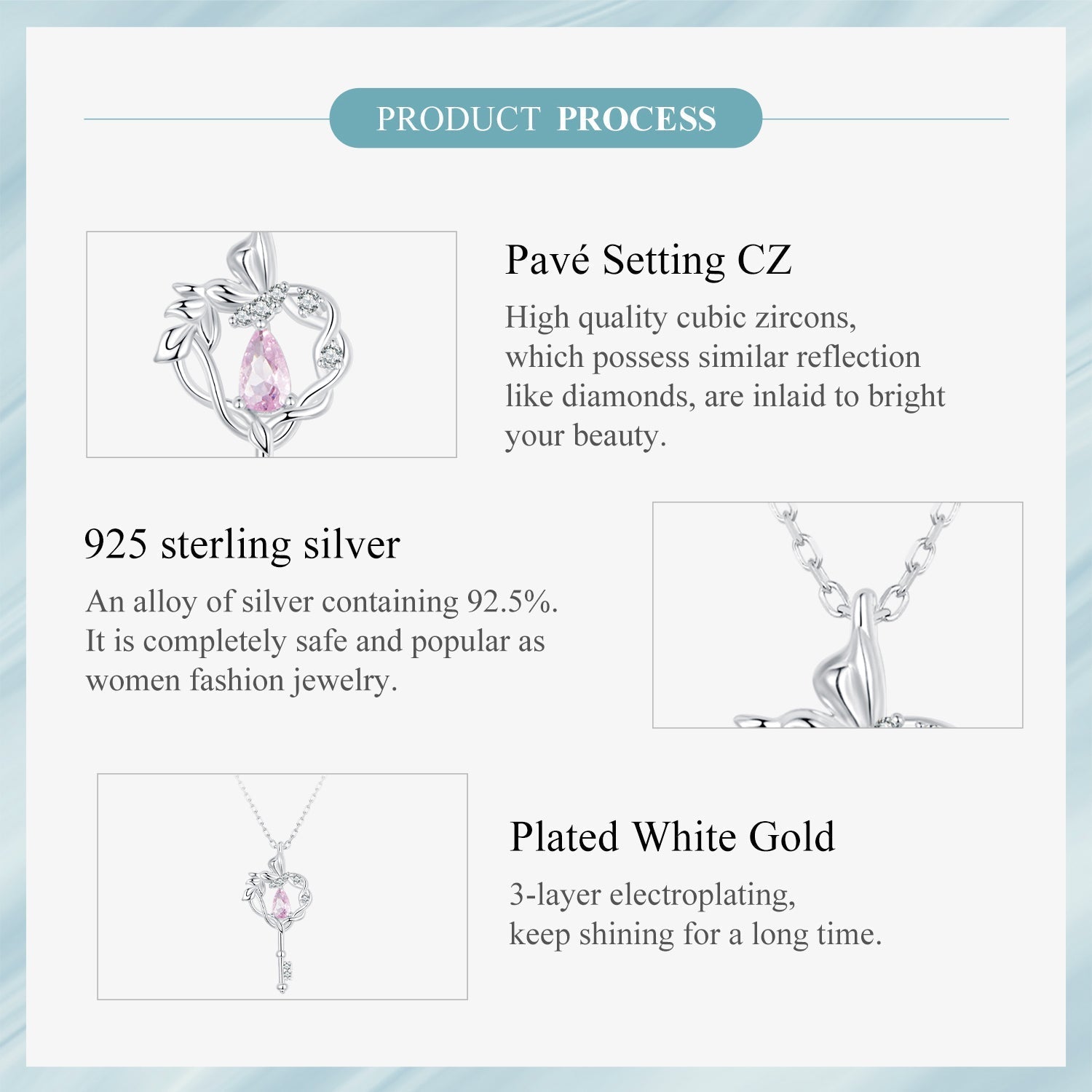 "Sylvory 925 Sterling Silver Stellar Key Necklace"