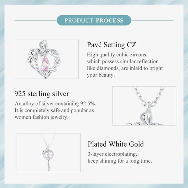 "Sylvory 925 Sterling Silver Stellar Key Necklace"