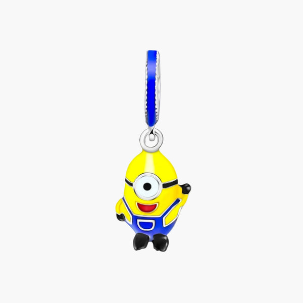 Silver Stuart Minion Charm in 925 Sterling Silver by Sylvory