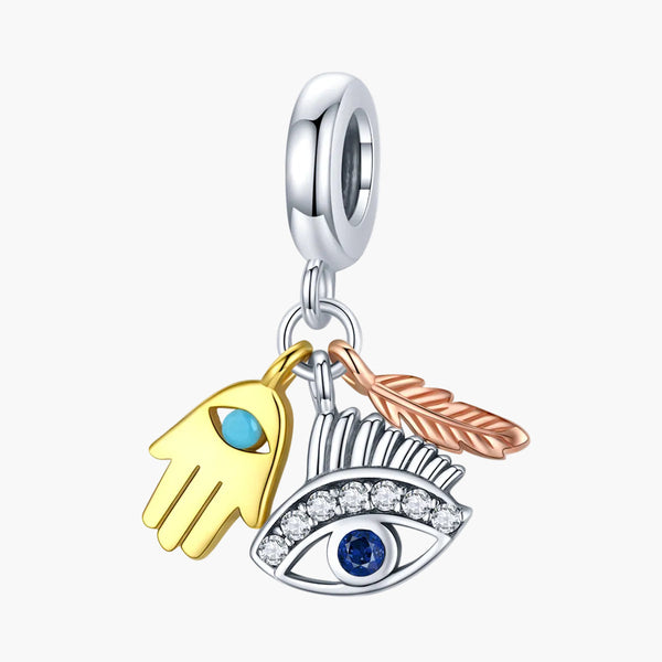 Silver Talisman Trio Charm in 925 Sterling Silver by Sylvory