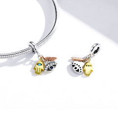 "Sylvory 925 Sterling Silver Talisman Trio Charm"