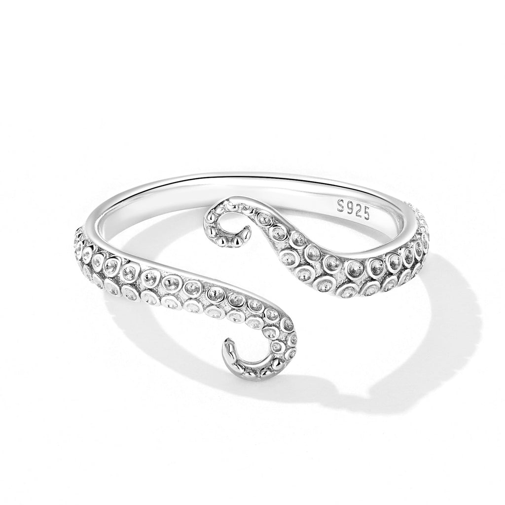 "Sylvory 925 Sterling Silver Tentacle Treasures Ring"