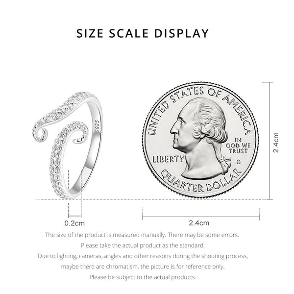 "Sylvory 925 Sterling Silver Tentacle Treasures Ring"