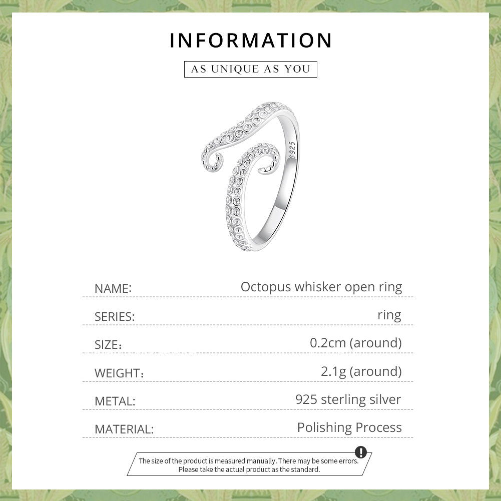 "Sylvory 925 Sterling Silver Tentacle Treasures Ring"
