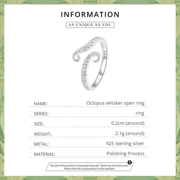 "Sylvory 925 Sterling Silver Tentacle Treasures Ring"