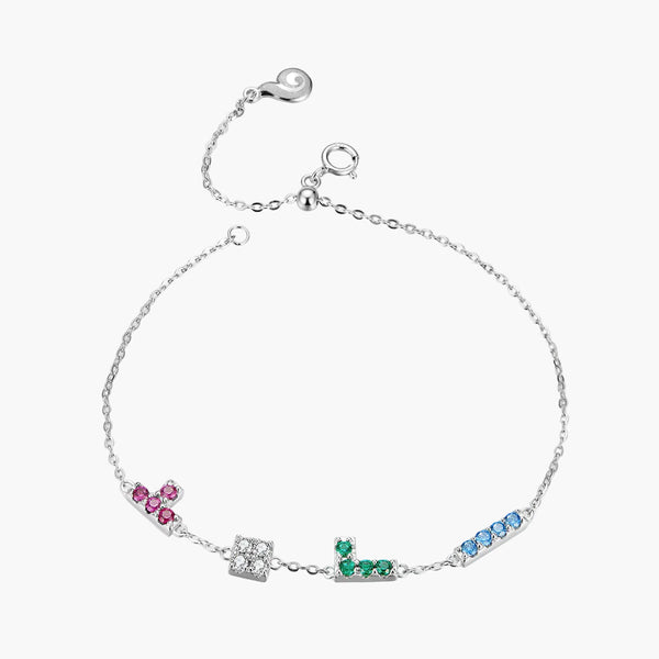 Silver TetraFlex Bracelet in 925 Sterling Silver by Sylvory