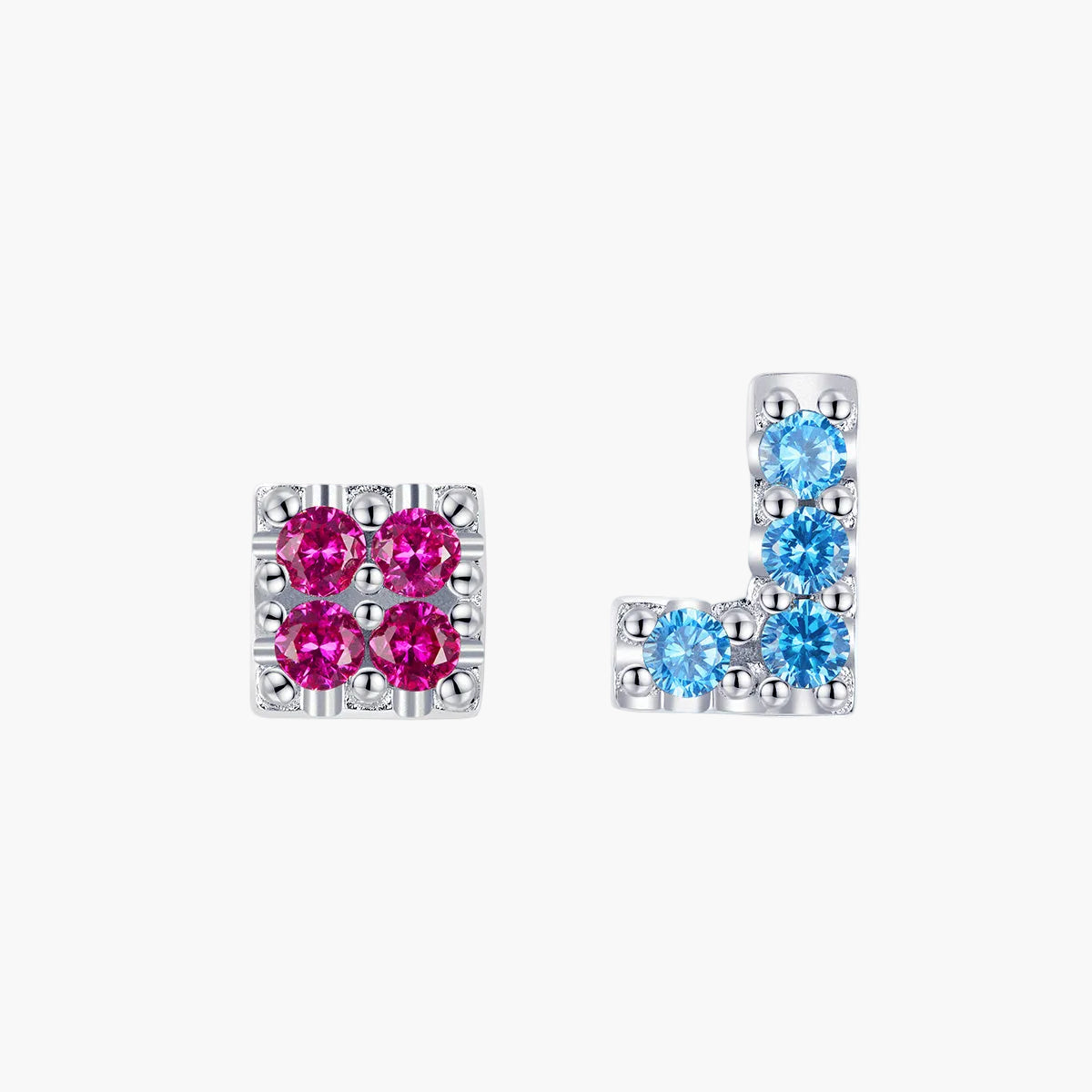 "Sylvory 925 Sterling Silver TetraFlex Studs" Main image