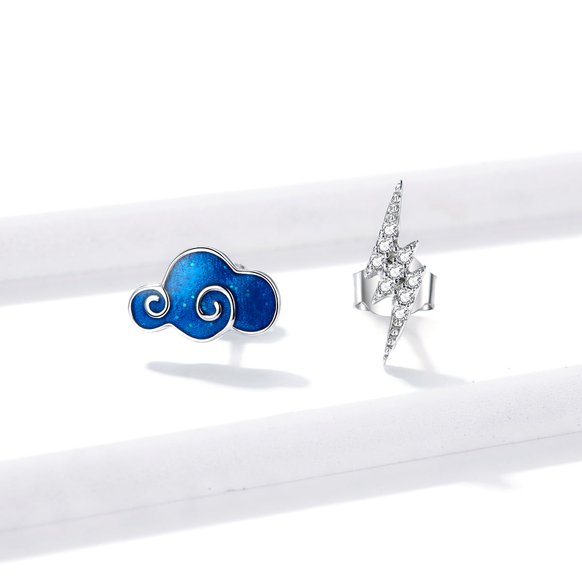 "Sylvory 925 Sterling Silver Thundercloud Studs"