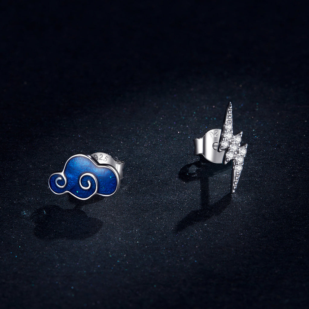 "Sylvory 925 Sterling Silver Thundercloud Studs"