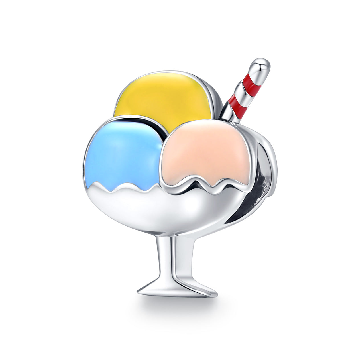 "Sylvory 925 Sterling Silver Trio Ice Cream Charm"