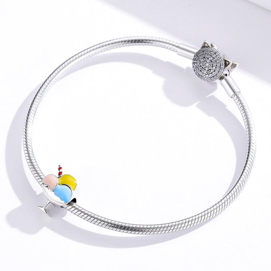 "Sylvory 925 Sterling Silver Trio Ice Cream Charm"