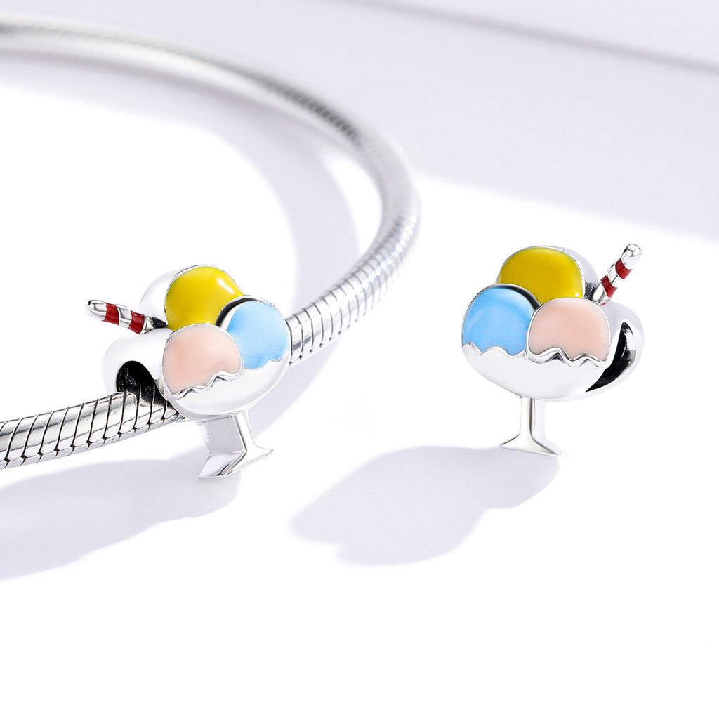 "Sylvory 925 Sterling Silver Trio Ice Cream Charm"
