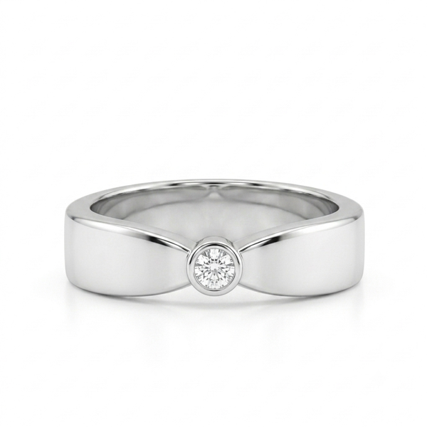Silver Crown of Love Couple Rings